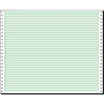 SIGEL 12370 tęstinio formato popierius, vienkartinė perforacija, žalios linijos, 305 x 375 mm, 60 g/m², 2000 lapų