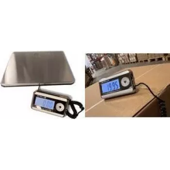 Little Balance LB 8371 Pro e-200 skaitmeninės siuntų svarstyklės, 200 kg talpa, 50 g tikslumas, nerūdijančio plieno platforma, atskiras LCD ekranas