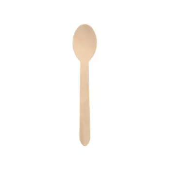 PAPSTAR pure medinis šaukštas, 157 mm, beržo mediena, natūralios šviesios spalvos, 500 vienetų, biologiškai skaidus 86941