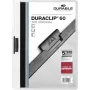 DURABLE DURACLIP 60 A4 dokumentų segtuvas su spaustuku, juodas (25 vnt. pakuotė) 220902