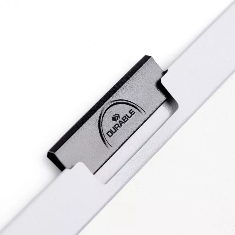 DURABLE DURACLIP 60 A4 dokumentų segtuvas su spaustuku, juodas (25 vnt. pakuotė) 220902