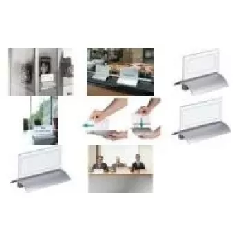 DURABLE PRESENTER DE LUXE vardų lentelė ant stalo A4 gulsčia 105x297 mm permatoma 820319