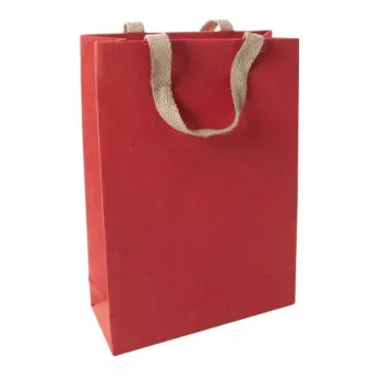 SIGEL Red Coco didelis dovanų maišelis, džiuto pluošto popierius, raudonas, 1 vnt. (ET010)