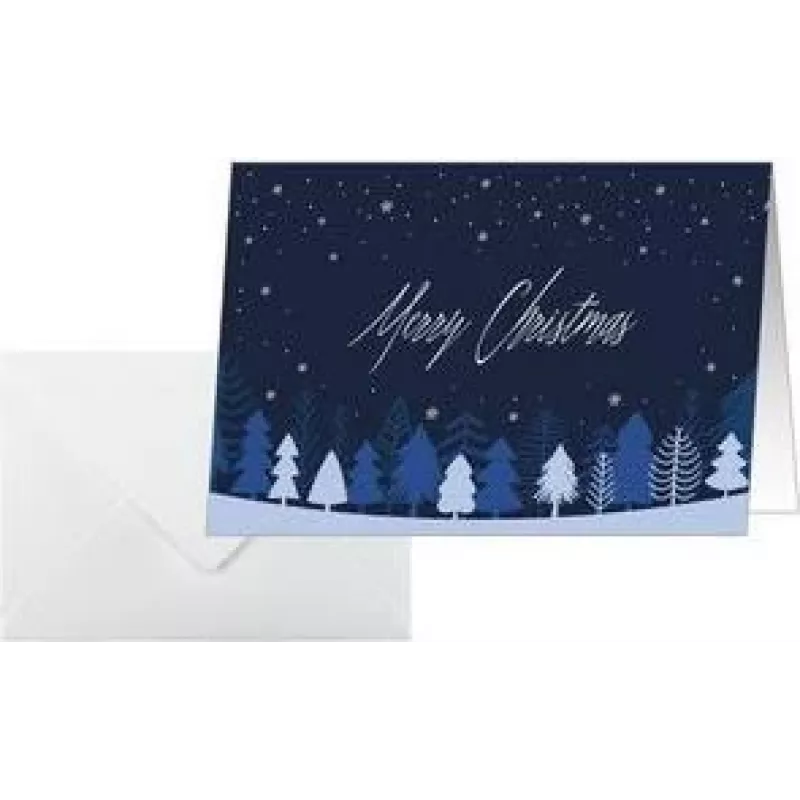 SIGEL DS635 Kalėdinis atvirukas Snowflake Serenity A6 gulsčias (A5), 250 gsm baltas kartonas, 1 vnt.