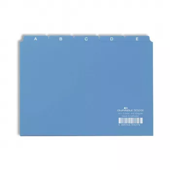 DURABLE A5 registro skirtukai 5-Tab A-Z reljefiniai polipropileno permatomi 365006