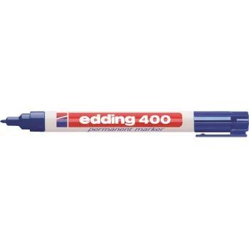 Edding 400 Permanentinis Žymeklis Rinkinys - Juodas, Raudonas, Mėlynas, Žalias - Apvalus Antgalis 1.5-3mm - Atsparus Vandeniui ir Šviesai 4-400-4-1999