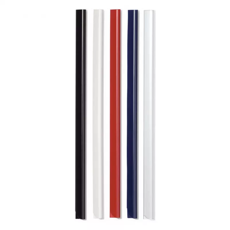 DURABLE A4 3 mm suspaudimo juostelės, raudonos, 50 vienetų (293003)