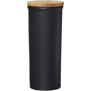 Ritzenhoff & Breker Jasper maisto laikymo stiklainis 1,6 l, keramika su bambukiniu dangteliu, juodas 415322