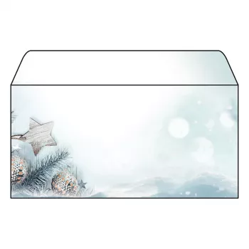 SIGEL Snow Star DL dizaino popierius 110 x 220 mm 80 g/m² mėlynas/baltas DU312