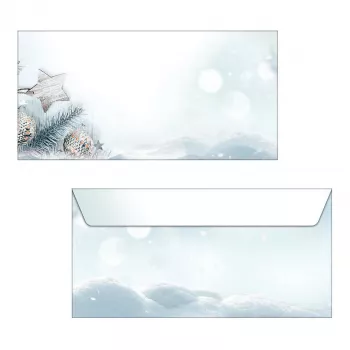 SIGEL Snow Star DL dizaino popierius 110 x 220 mm 80 g/m² mėlynas/baltas DU312