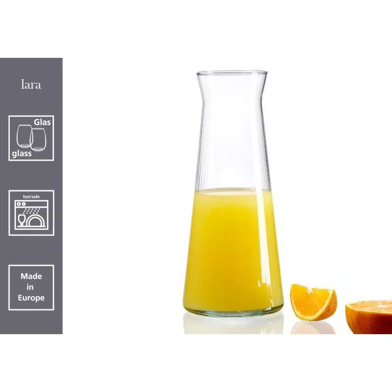 Ritzenhoff & Breker LARA stiklinė karafė 1,0 l, briaunuotas skaidrus stiklas, tinka plauti indaplovėje 820881