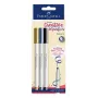 Faber-Castell Goldfaber Creative Marker rinkinys, 3 vnt., vandeniniai, šepetėlio antgalis, įvairių spalvų (juoda, pilka, balta), blister pak., 160905