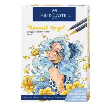 Faber-Castell Goldfaber Sketch Marker rinkinys Romantic Manga (6 alkoholiniai dvigalių antgalių žymekliai) 164701