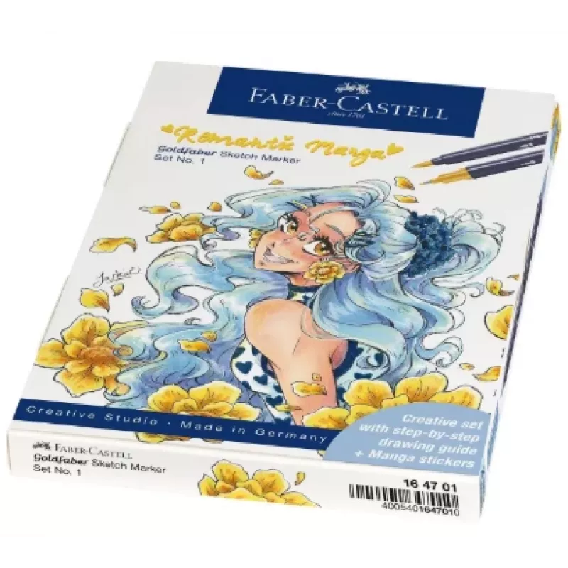 Faber-Castell Goldfaber Sketch Marker rinkinys Romantic Manga (6 alkoholiniai dvigalių antgalių žymekliai) 164701