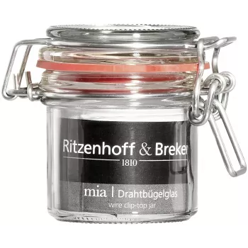 Ritzenhoff & Breker MIA konservavimo stiklainis / laikymo stiklainis, 125 ml, stiklas su metaliniu spaustuku ir guminiu tarpikliu, rinkinys iš 6 (813135)