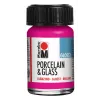 Marabu Porcelain & Glass Paint, blizgus, aviečių spalvos, 15 ml 11150039131