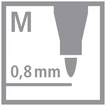 STABILO Fineliner dr!ver, vidutinis, žalias, nesitepantis ir bekvapis vandeninis rašalas, 1 vnt. (1089/36)