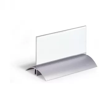 DURABLE PRESENTER DE LUXE Stalo vardo lentelė, dvipusė, 61 x 150 mm įdėklas, skaidrus akrilas, 2 vnt. 820119