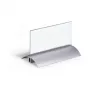 DURABLE PRESENTER DE LUXE Stalo vardo lentelė, dvipusė, 61 x 150 mm įdėklas, skaidrus akrilas, 2 vnt. 820119