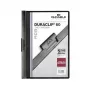 DURABLE DURACLIP 60 A4 segtuvas su spaustuku, juodas (25 vnt. pakuotė) 220901