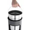 DURABLE metalinė šiukšliadėžė 17L apvali su pelenine, juoda 333001