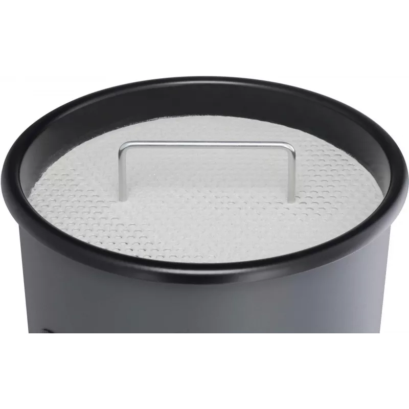 DURABLE metalinė šiukšliadėžė 17L apvali su pelenine, juoda 333001