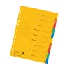 Herlitz A4 padidinto formato kartoniniai skirtukai, 10 dalių, tušti skirtukai, 5 spalvos, manilos perdirbto kartono, perforuoti su organizacine spauda 300006188
