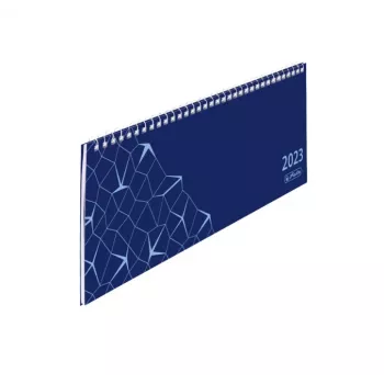 herlitz Compact stalinis kalendorius 2023, mėlynas, savaitė dviejuose puslapiuose, spiralinis įrišimas, vokiečių kalba 50042104