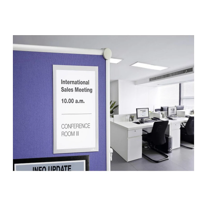 DURABLE DURAFRAME GRIP A4 informacinis rėmelis, lipnus, juodas, 1 vnt. 496823