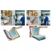 DURABLE VARIO PRO 10 A4 dokumentų laikiklis su stovu, 10 panelių, pilkas/juodas 557900