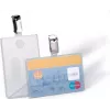 DURABLE ID kortelės laikiklis su segtuku 1 kortelei, permatomas, 25 vnt. (811319)