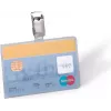 DURABLE ID kortelės laikiklis su segtuku 1 kortelei, permatomas, 25 vnt. (811319)