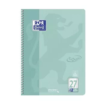 OXFORD Collegeblock TOUCH bloknotas su kvadratėliais ir paraštėmis A4, 80 lapų, 90 gsm, įvairių spalvų 400196079