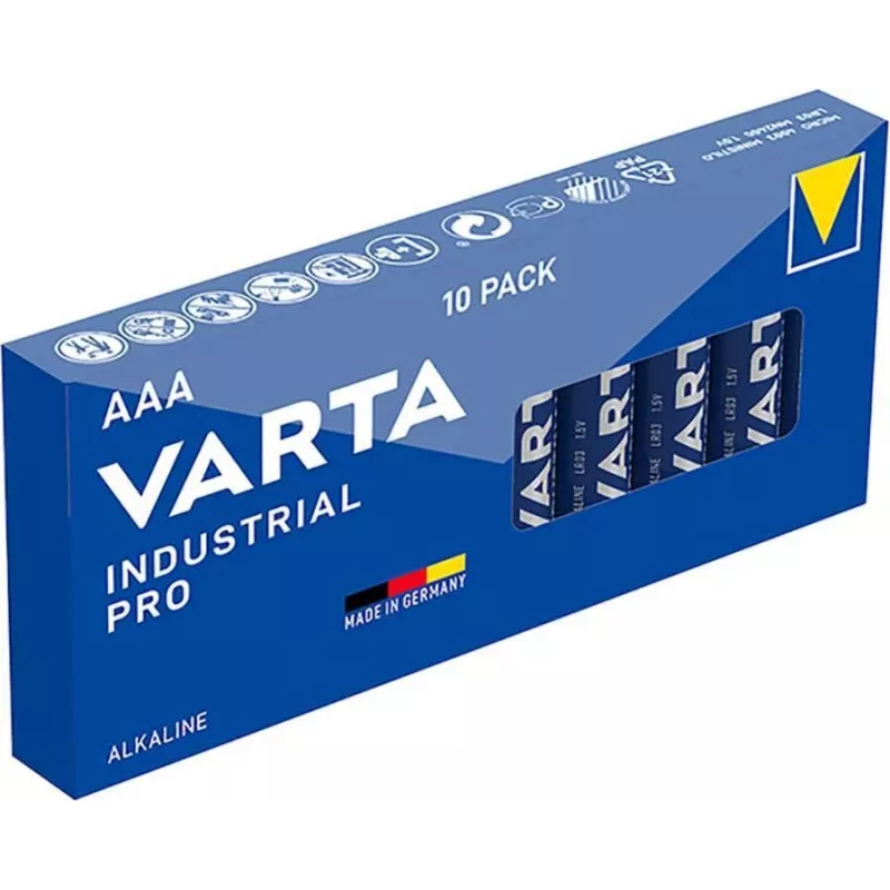 Varta Industrial AAA šarminė baterija 1,5V 1100 mAh - 10 vnt. (LR03)