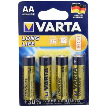 VARTA Longlife AA šarminės baterijos 1,5V 2750mAh, 4 vnt. (04106110414)