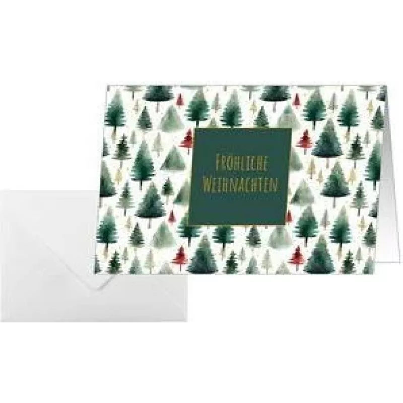 SIGEL Kalėdinis atvirukas Little Pines, 115 x 170 mm, skirtas rašaliniams/lazeriniams/ kopijavimo aparatams, blizgus kartonas 220 g/m², 1 vnt. (DS644)