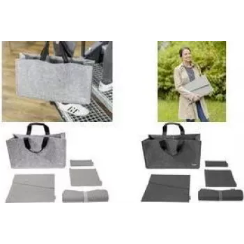 SIGEL BAB02 Desk Sharing Bag Basic L, tamsiai pilka, 5 dalių rinkinys