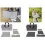 SIGEL BAB02 Desk Sharing Bag Basic L, tamsiai pilka, 5 dalių rinkinys