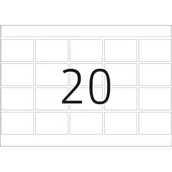 HERMA DP1 lipdukai 22x32 mm baltas matinis popierius 5000 vnt. (2920)