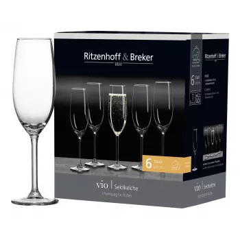 Ritzenhoff & Breker VIO putojančio vyno taurė 0,21 L, svogūno formos, galima plauti indaplovėje, aukštis 220 mm (812152)