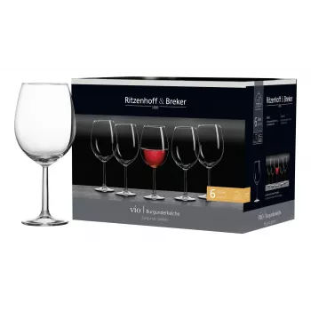 Ritzenhoff & Breker VIO Burgundy raudonojo vyno taurė 570 ml, skaidraus stiklo (812183)