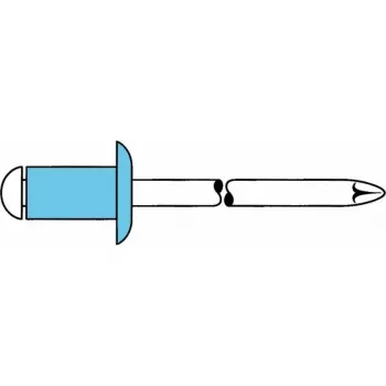 GESIPA aklinė kniedė iš nerūdijančio plieno A2 5x8mm, pusapvale galvute, sukibimo diapazonas 2-4mm (6330924) 6330924 LEGIERUNGSZUSCHL