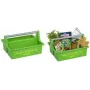allit McPlus Carry Jardinier įrankių dėklas, žalias, ergonomiška aliumininė lanko rankena, 2 dideli skyriai, 1 vnt. (8500906006)