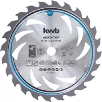 kwb 586154 volframo karbido diskinis pjūklas 184 x 16 x 1,2 mm, 24 dantys