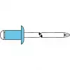 GESIPA aklinė kniedė iš nerūdijančio plieno A2 3x6 mm, kupolinė galvutė, sukibimo diapazonas 1-3 mm (6330134)
