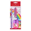 Faber-Castell Unicorn Jumbo rašymo rinkinys, violetinis, 3 dalys, 3 mm švinas, ergonomiška trikampė rankena 111528