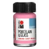 Marabu Porcelain & Glass Paint, blizgi rožinė, 15 ml, nereikia kepti 11150039133