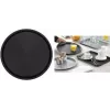 Esmeyer OHIO apvalus padėklas, juodas plastikinis, gumuotas neslystantis paviršius, 35 cm 307-016