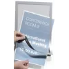 DURABLE DURAFRAME A6 savaiminio lipnumo informacinis rėmelis, sidabrinis, 2 vnt. pakelyje