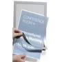 DURABLE DURAFRAME A6 savaiminio lipnumo informacinis rėmelis, sidabrinis, 2 vnt. pakelyje
